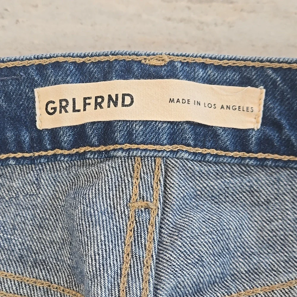 GRLFRND The Cassidy Straight Leg Blue Jeans Size 25 - Picture 6 of 16